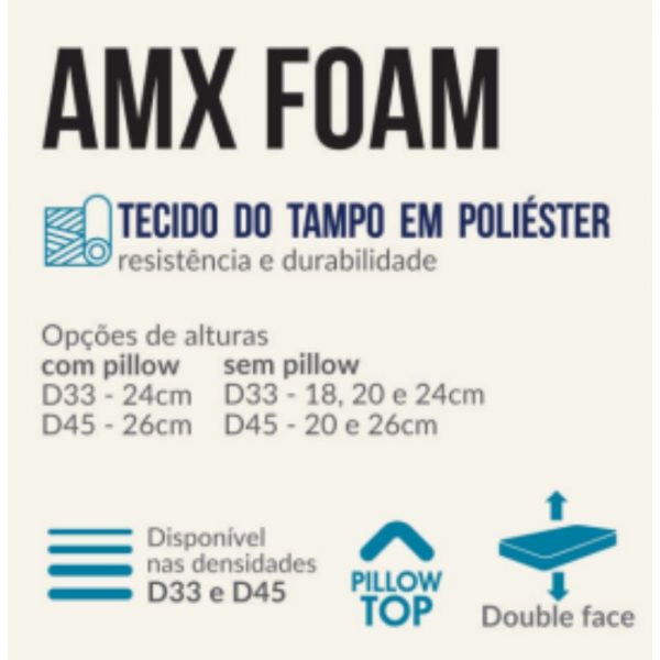 Especificações do Colchão AMX foam